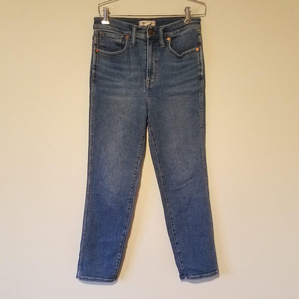 Madewell Jeans Stovepipe Leaside Wash Denim Women's Size 27 High Rise NF121